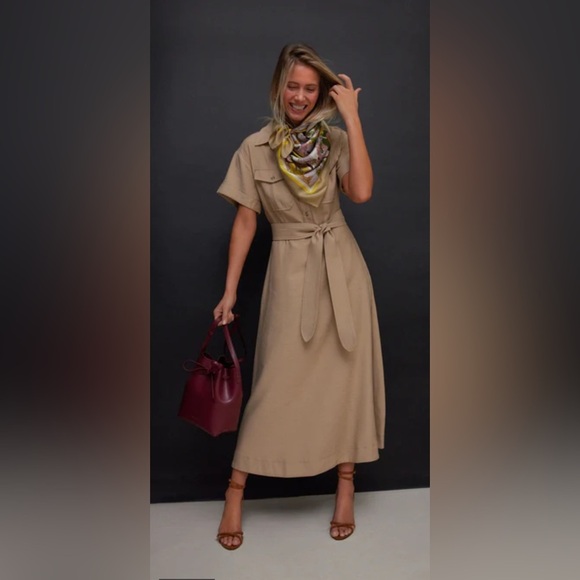 TUCKERNUCK Tan Lucienne Maxi Dress NO BELT - Picture 6 of 16